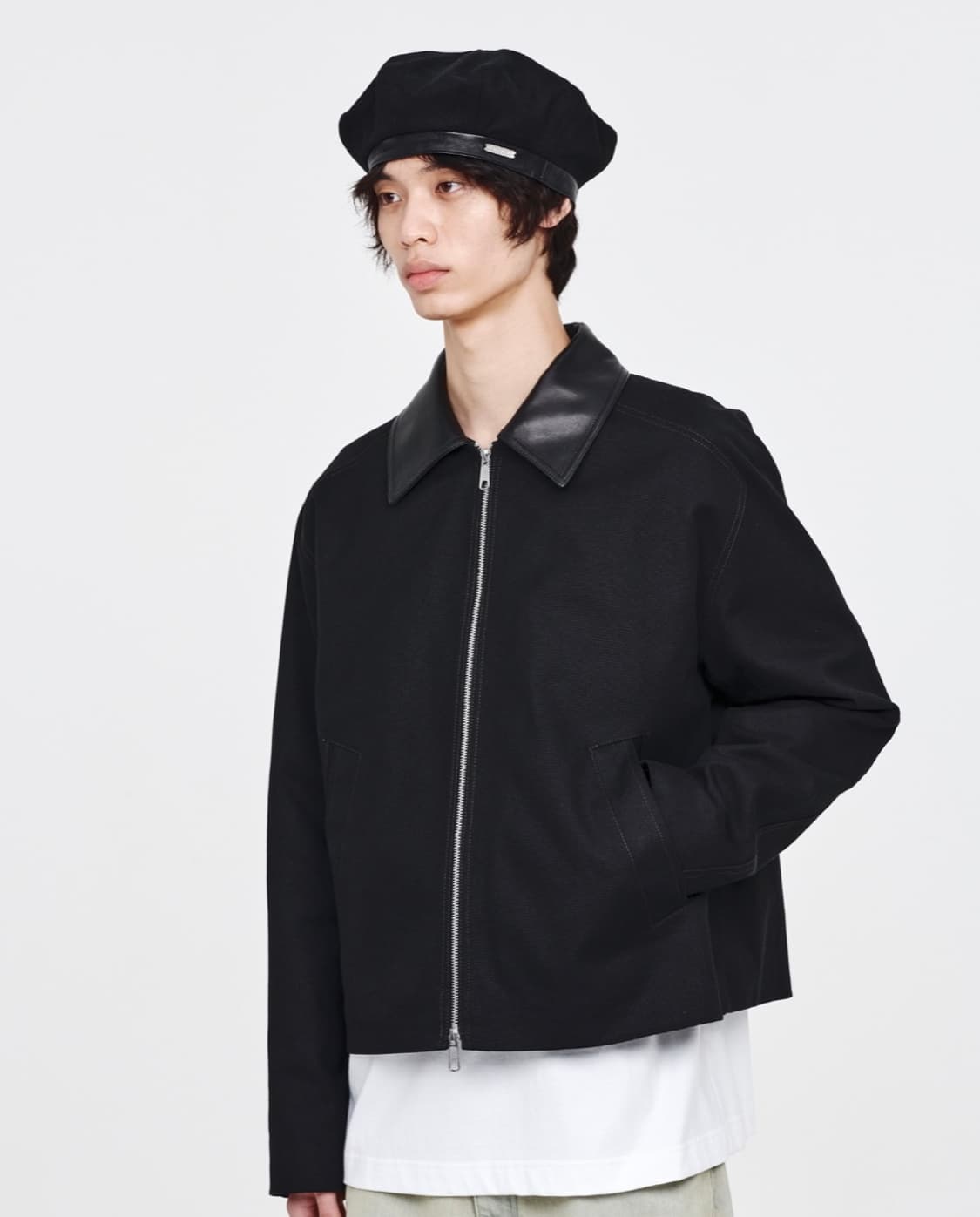 애프터프레이 램스킨카라 코튼 블루종 M 상품이미지1