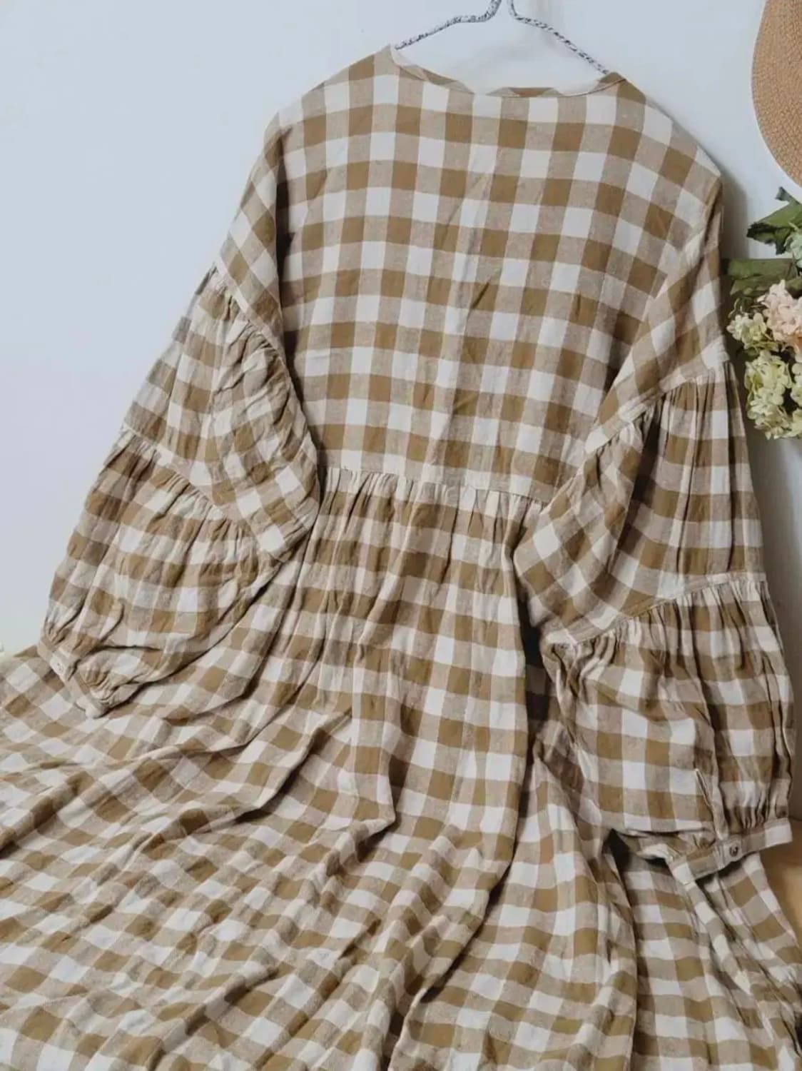 일본빈티지 samansa mos2 체크 원피스 모리걸 베이비돌 상품이미지6