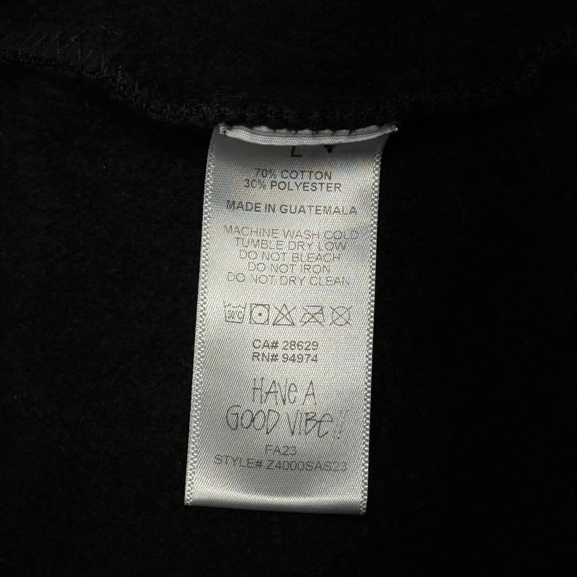 [L] 스투시 베이직 블랙 후드티 상품이미지7