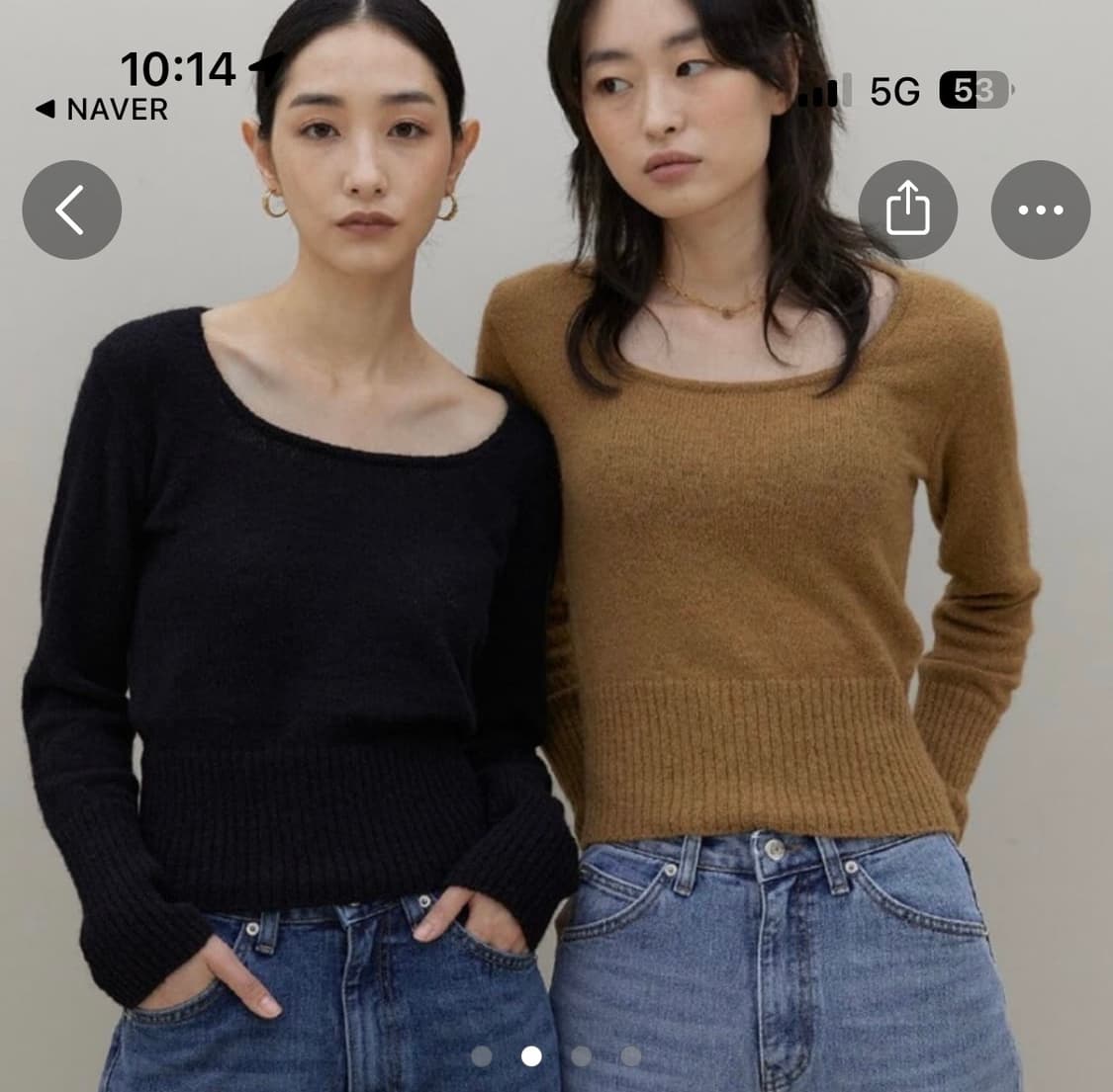 아우로 스퀘어넥 니트 / 3회착 상품이미지3