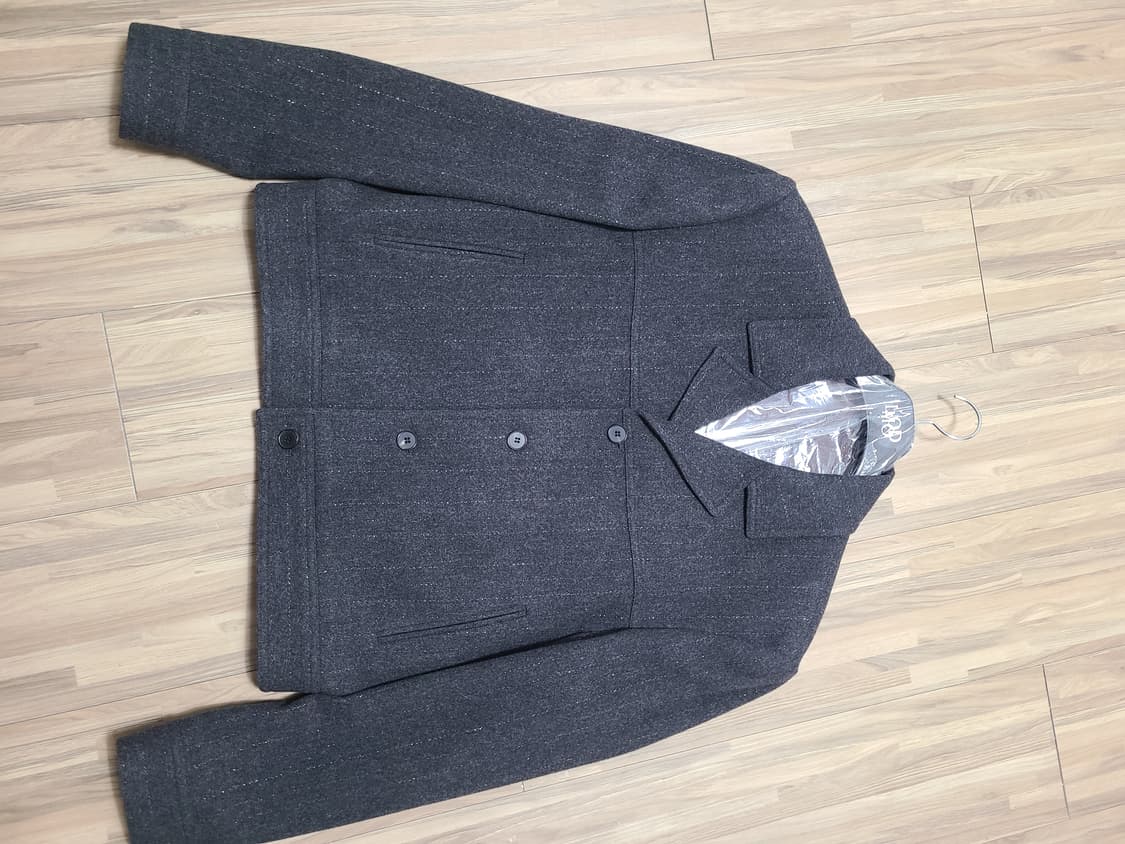 엘무드 나르시 스트라이프 울 트러커 자켓 메탈그레이 46 새상품 상품이미지4