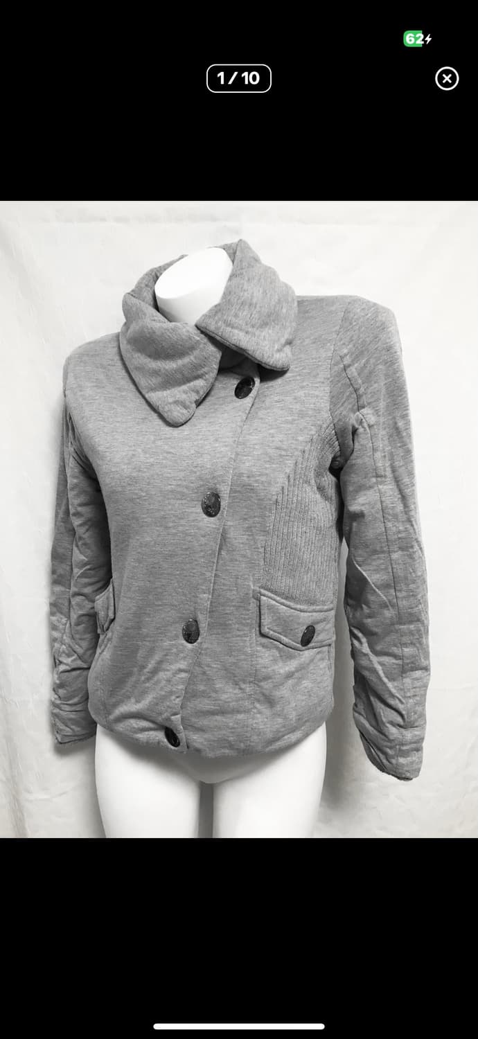 디그딥  펑크 사선 버튼 하이넥 점퍼 상품이미지1