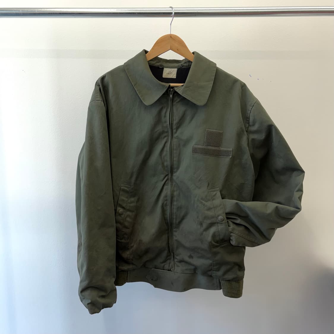 유럽 밀리터리 올리브 워크 자켓 (L) 상품이미지1