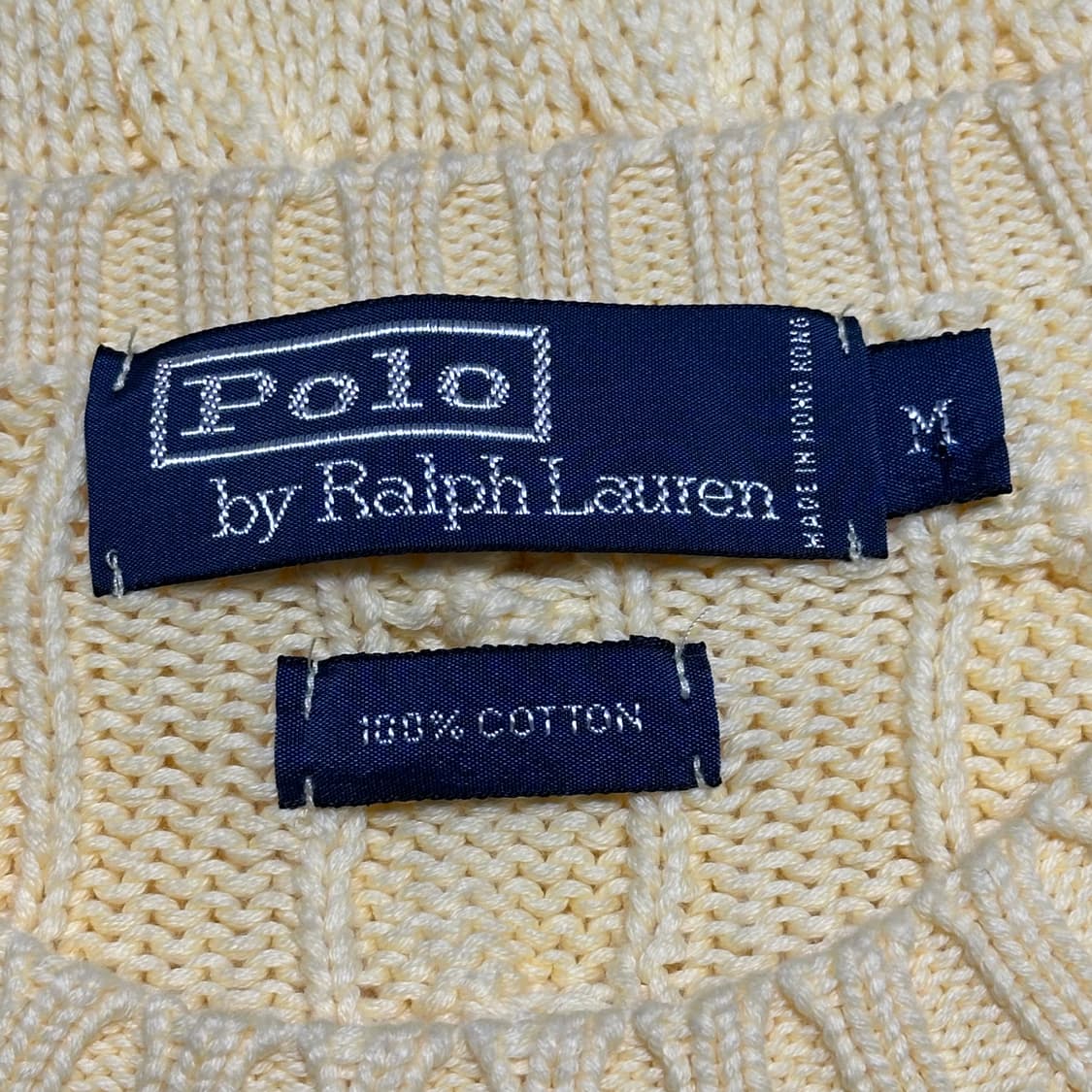 폴로랄프로렌 옐로우 케이블 꽈배기 니트 상품이미지4