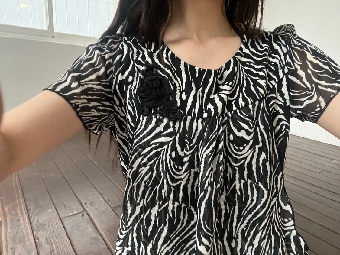 애니멀 블라우스 상품이미지2