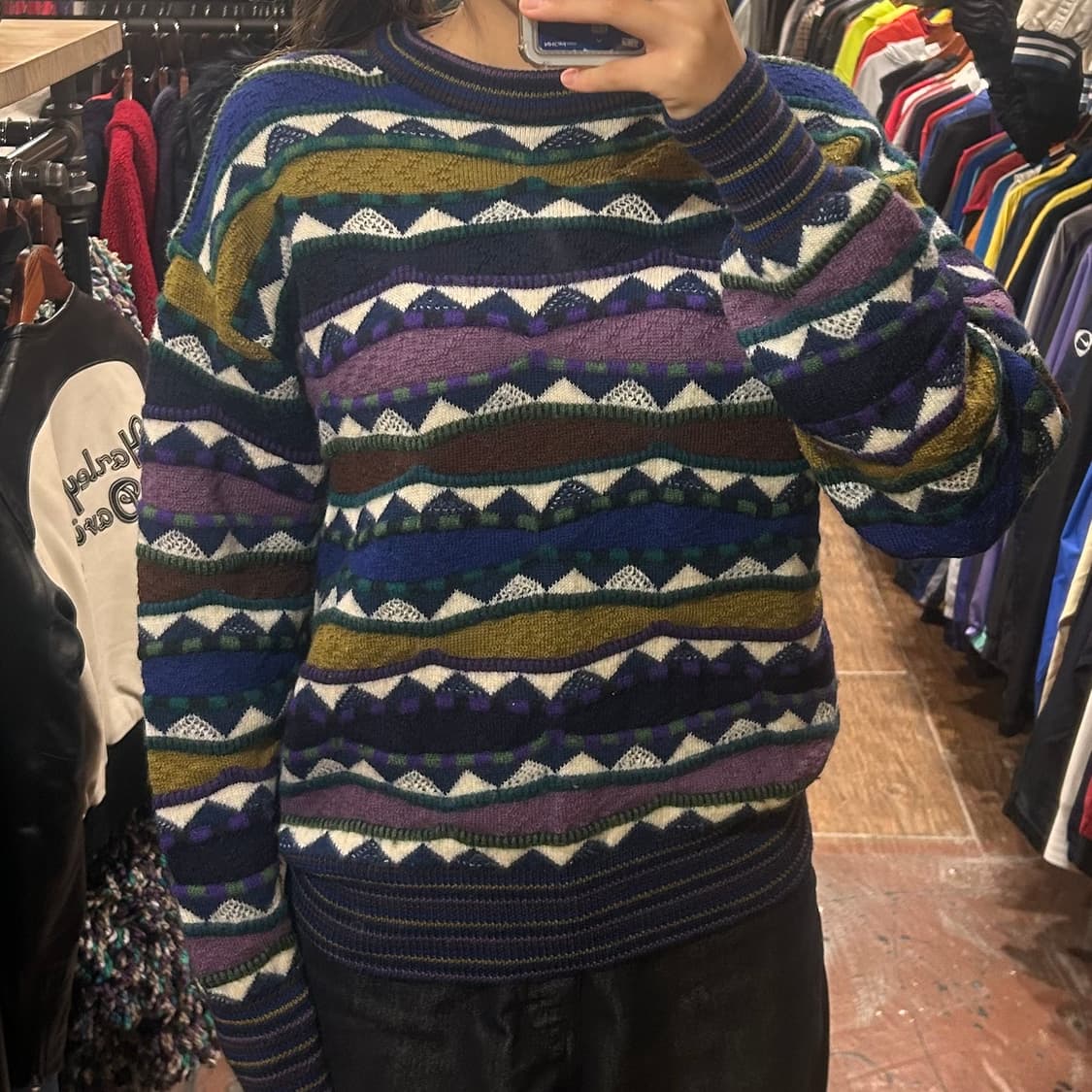 [HI] 지오메트릭 패턴 울 니트 상품이미지2