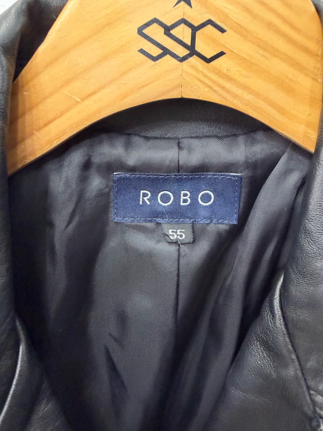 정품) ROBO 로보 블랙 가죽 라이더 양가죽 자켓 55 상품이미지6