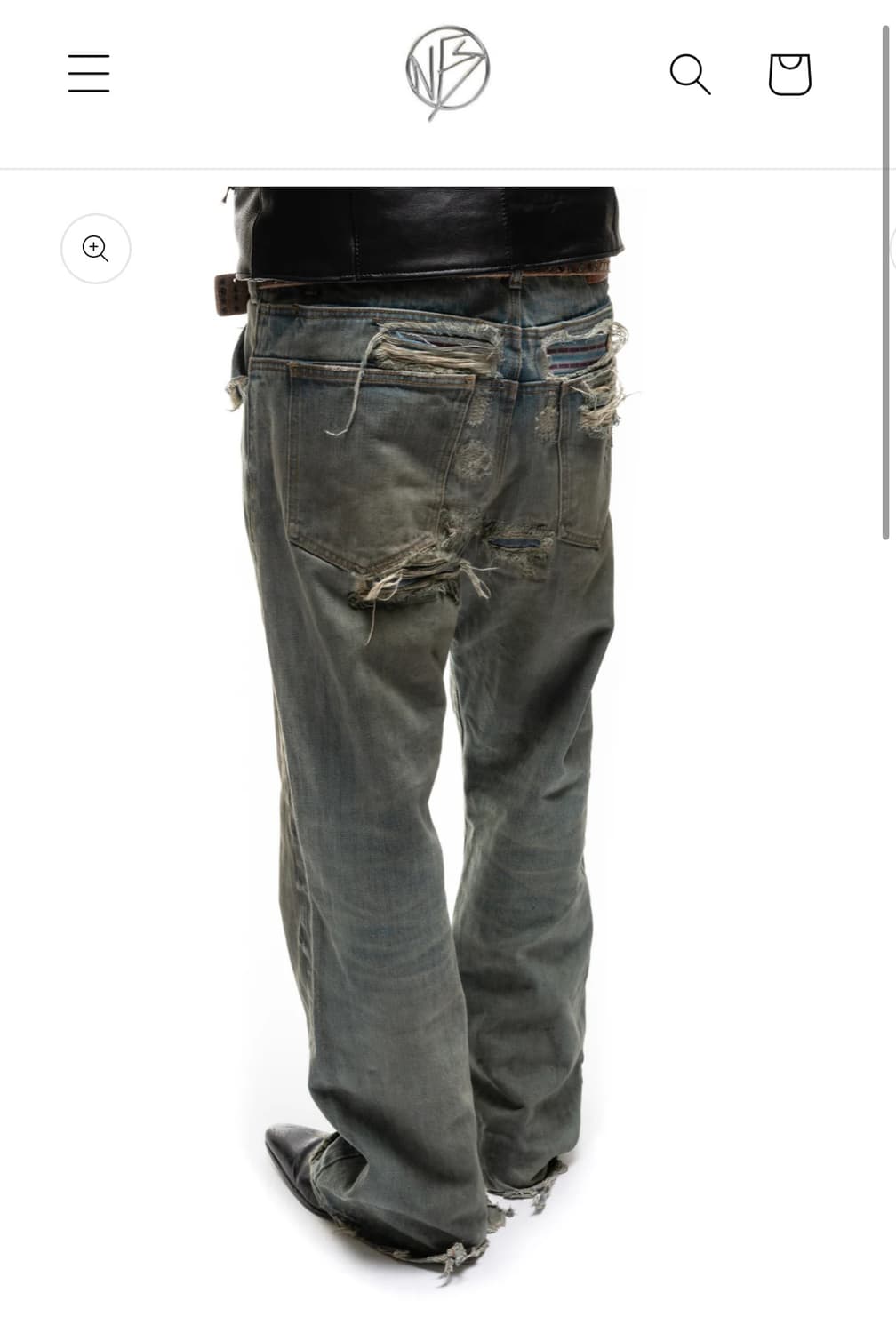 노페이스스튜디오 리워크드 셀비지 부츠컷 사이즈S 상품이미지1