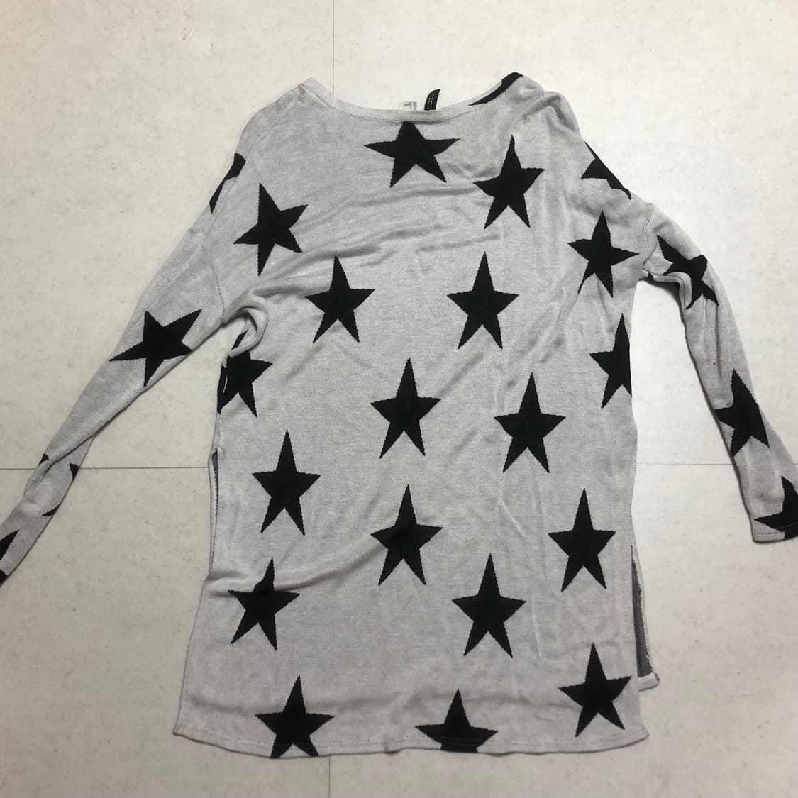 빈티지 별 패턴 트임 롱 니트 상품이미지6