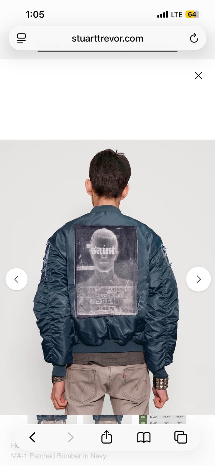 stuart trevor 올세인츠 빈티지 패치워크 봄버자켓 상품이미지2