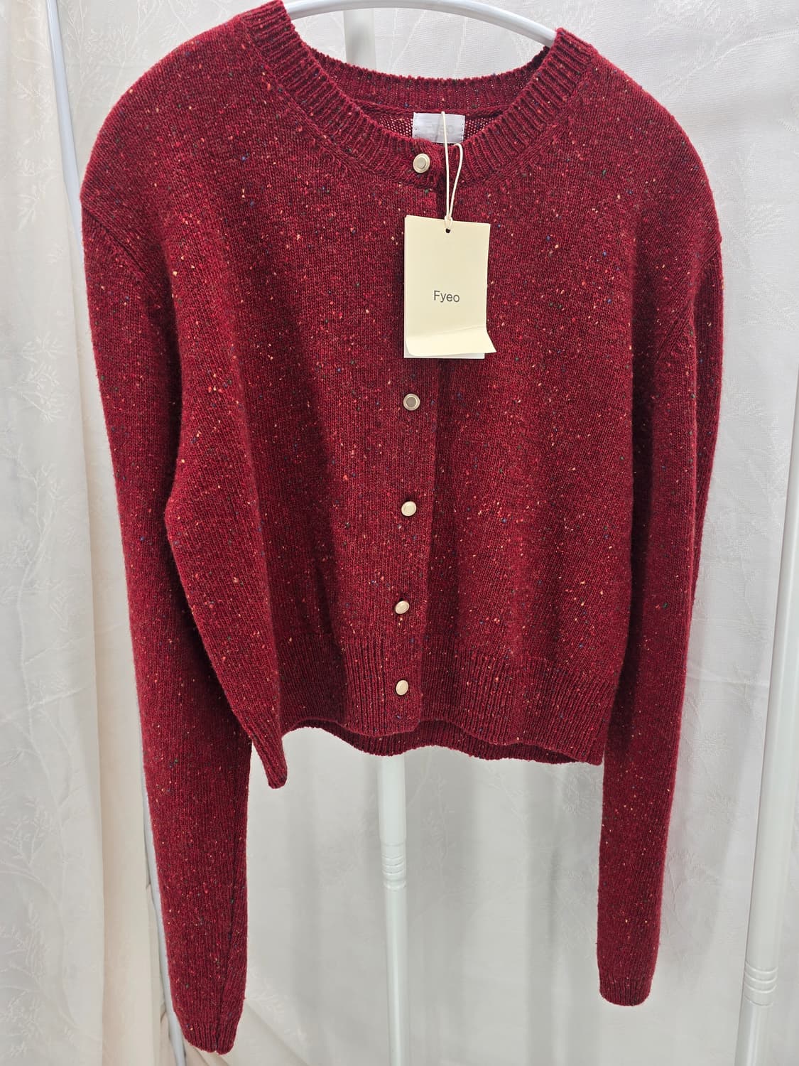 Fyeo 포유온 레드 트위드 니트 가디건 F 상품이미지1