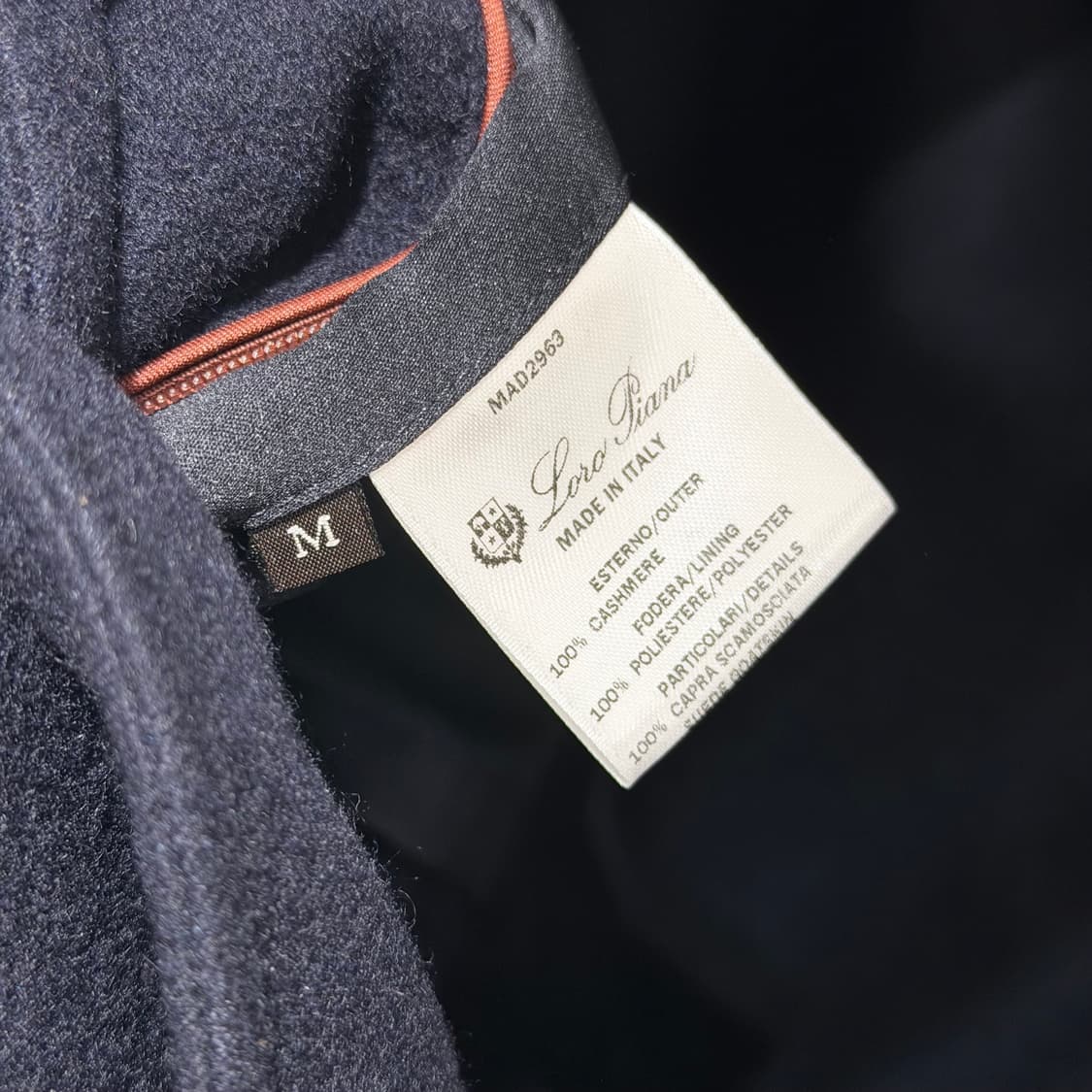 (A+/M) / 로로피아나 레드몬드 더블 캐시미어 카 코트 네이비 상품이미지9