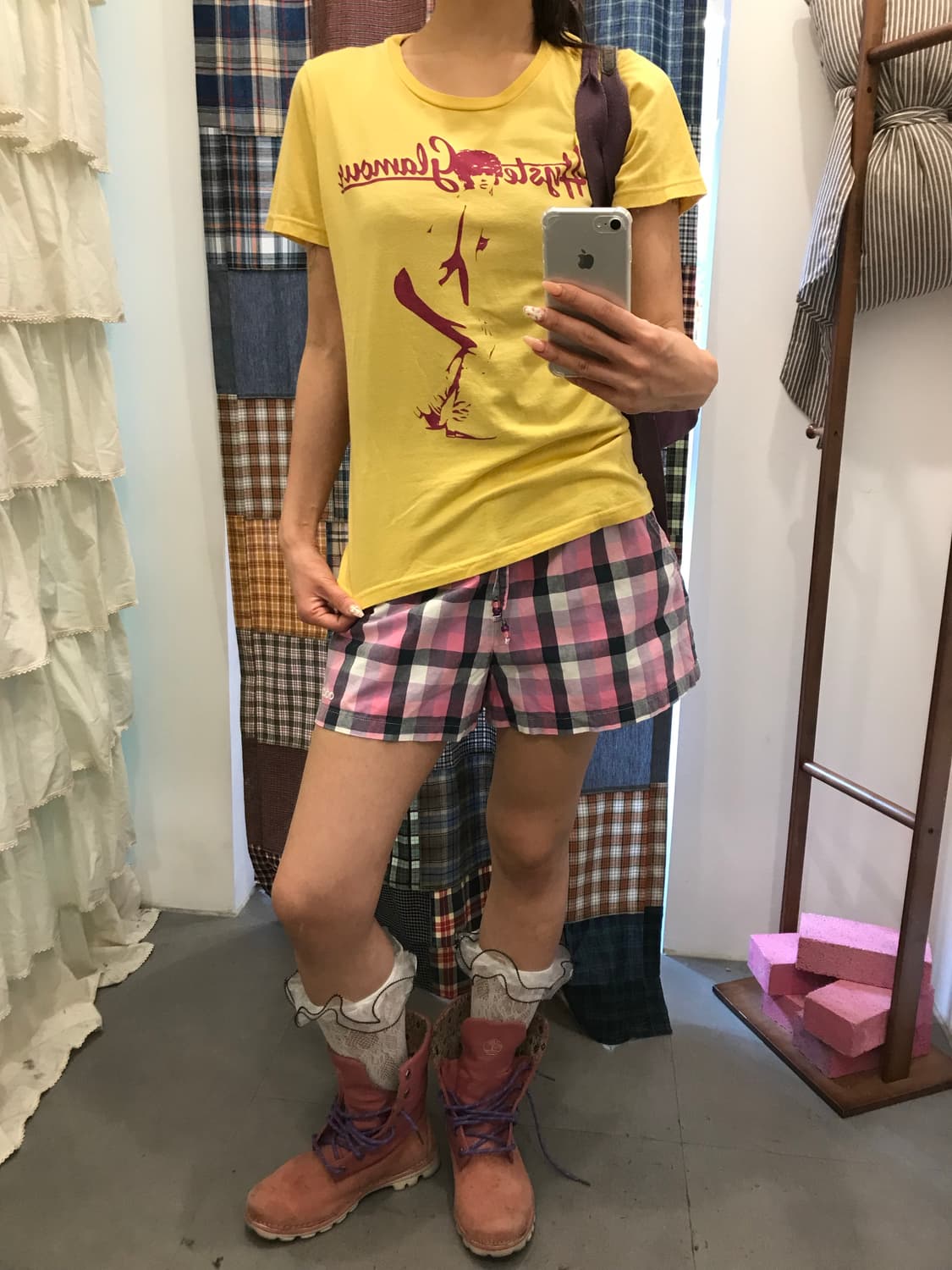 히스테릭글래머 노랑 반팔티 상품이미지5