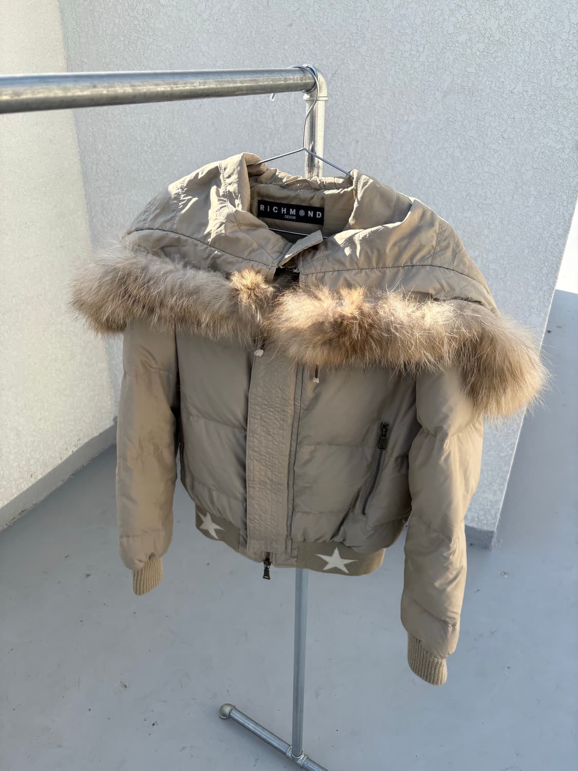62 Real raccoon fur STAR down jacket 상품이미지1