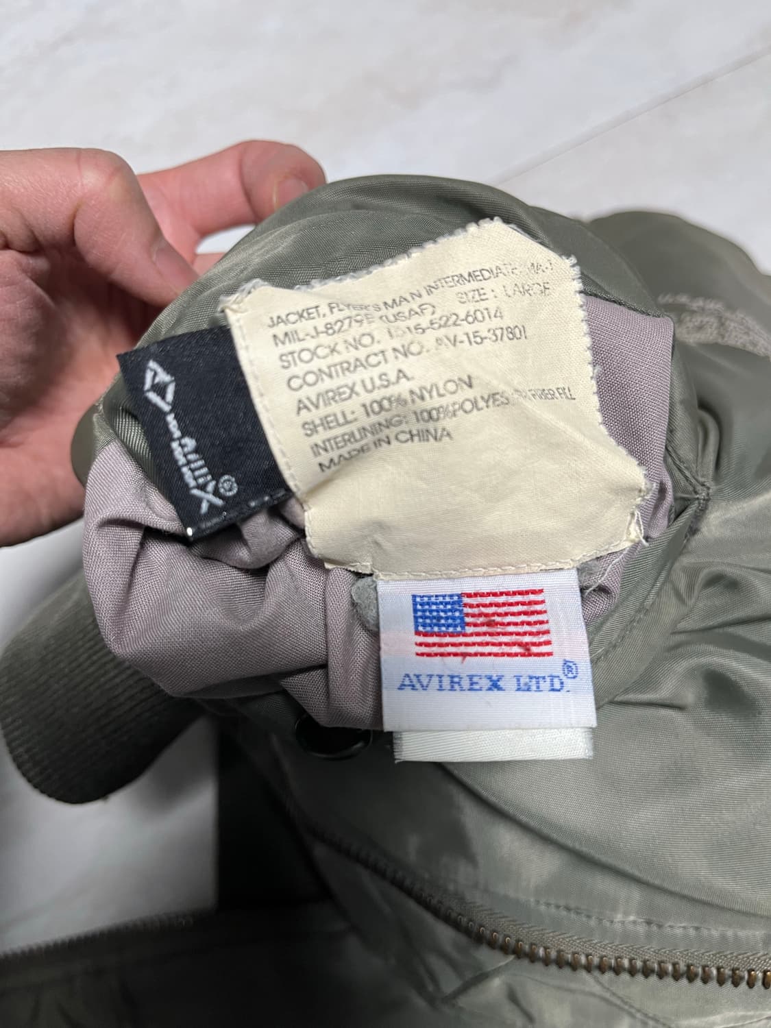 Avirex 아비렉스 MA-1 L사이즈 희귀모델  상품이미지6