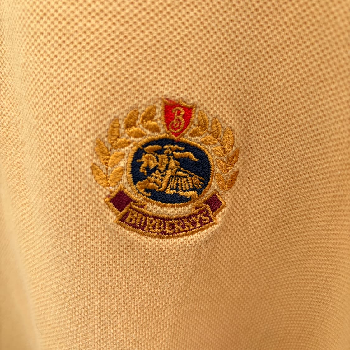 일본판)버버리 스몰 기사단 로고 개나리 PK카라 반팔 티셔츠(M) 상품이미지5