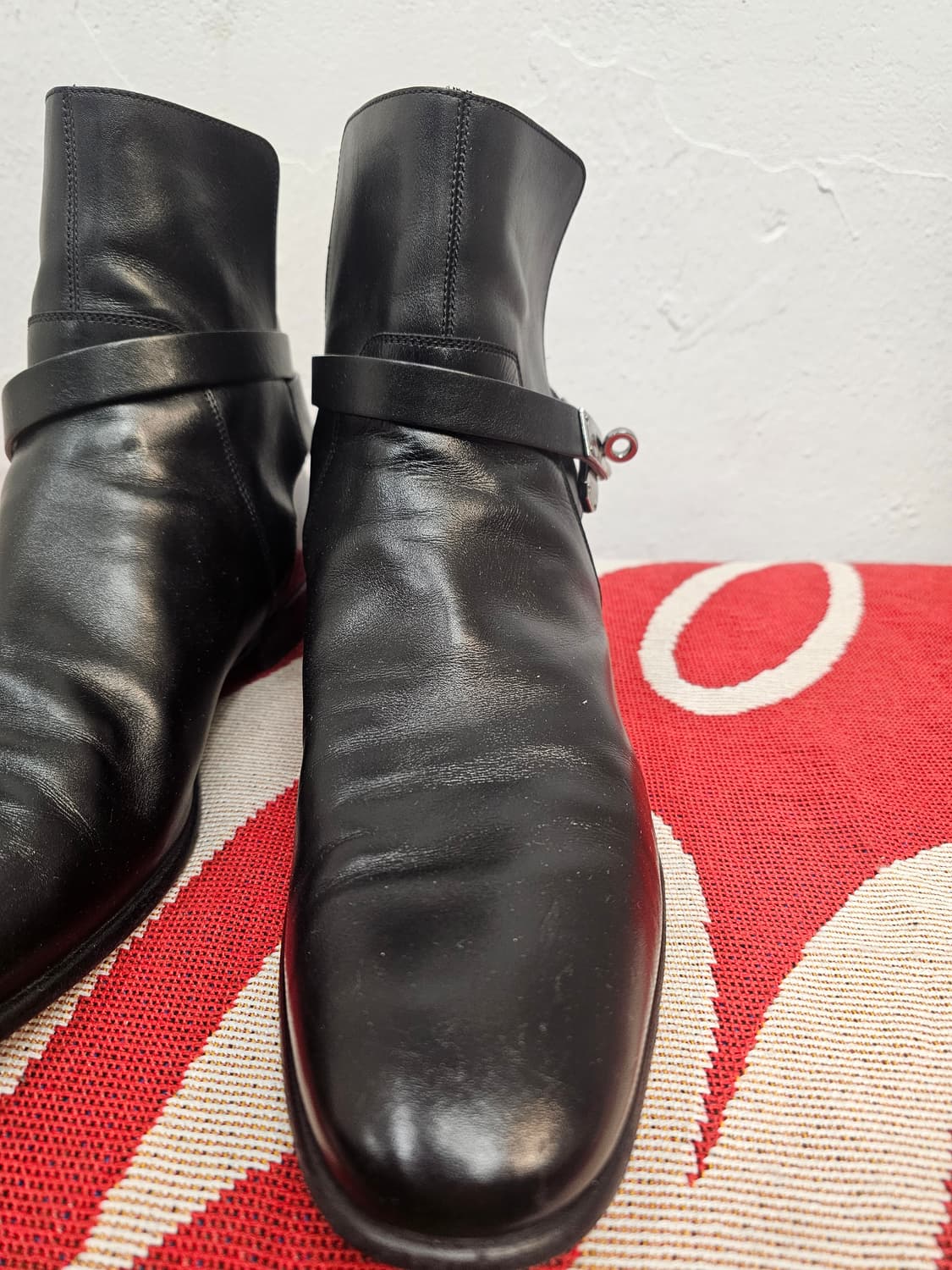 에르메스 카프스킨 레더 앵클 부츠 상품이미지4