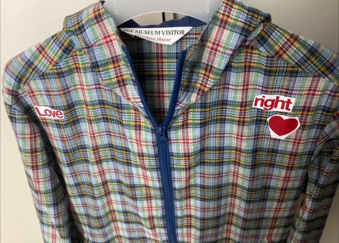 더뮤지엄비지터 LOVE CHECK JACKET 사이즈s 상품이미지3