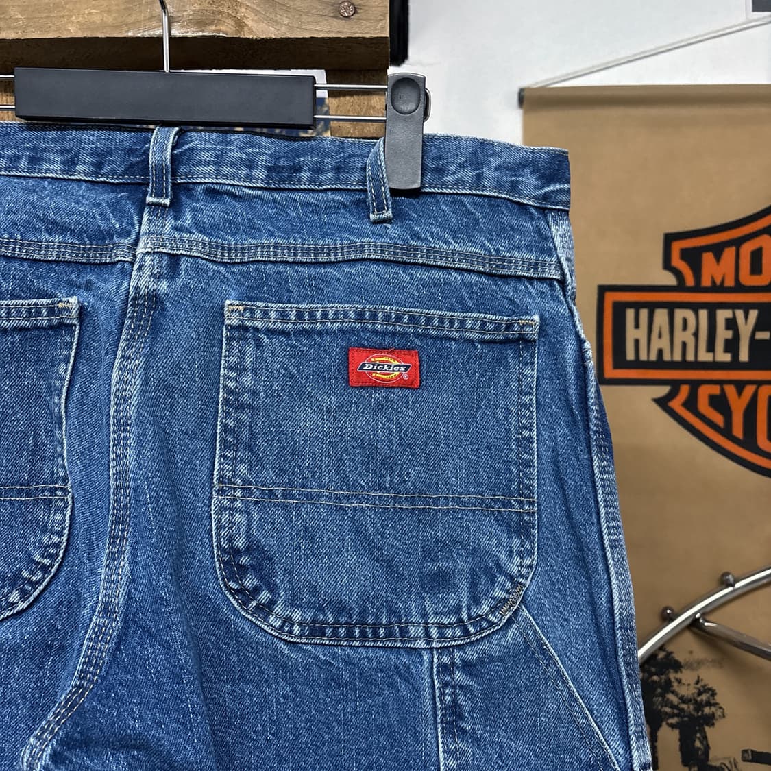 00s 올드 디키즈 더블니 카펜터 워크 데님팬츠 빈티지워싱 N544 상품이미지6