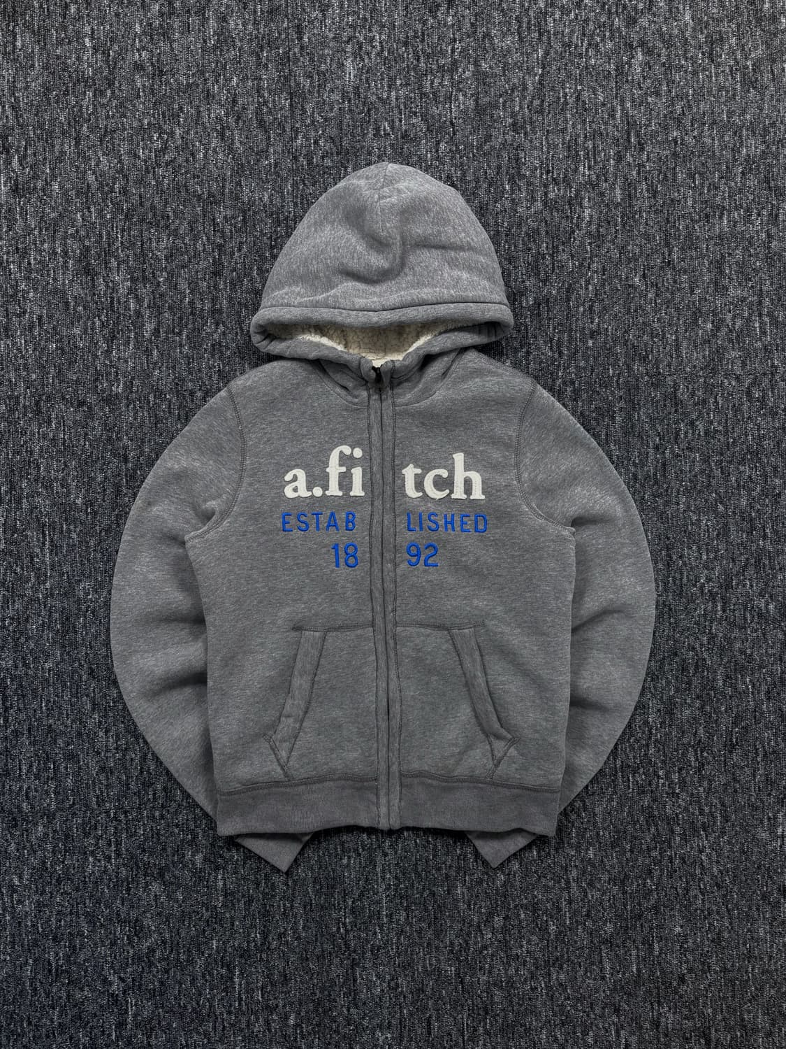 아베크롬비 그레이 양털 후드집업 상품이미지3