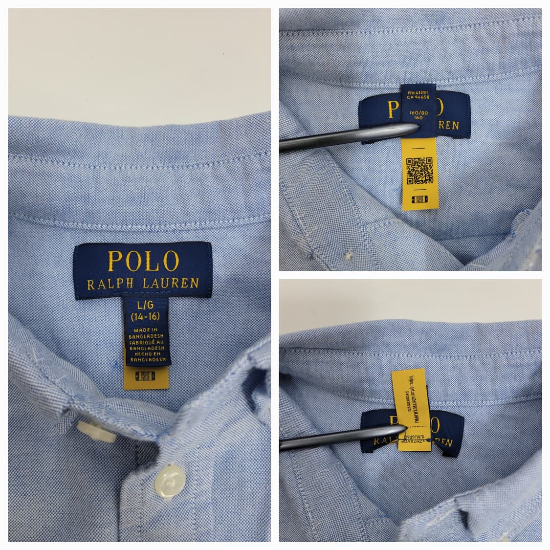 (새상품급) POLO 폴로랄프로렌 옥스포드 셔츠 / L (14-16)
 상품이미지7