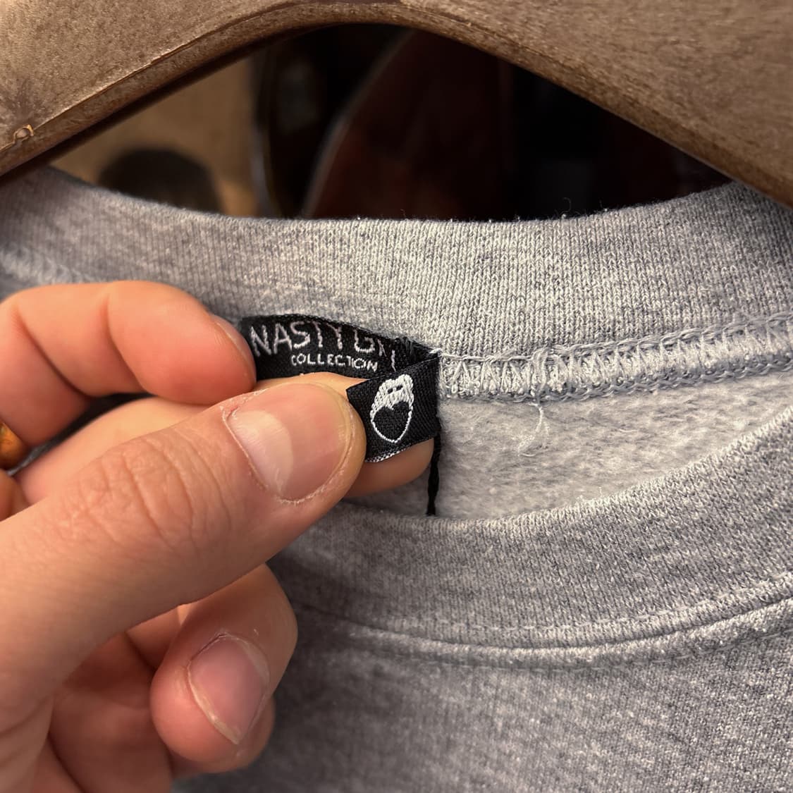 빈티지 바스켓볼 프린팅 크루넥 스웻셔츠 보카시 그레이 N788 상품이미지7