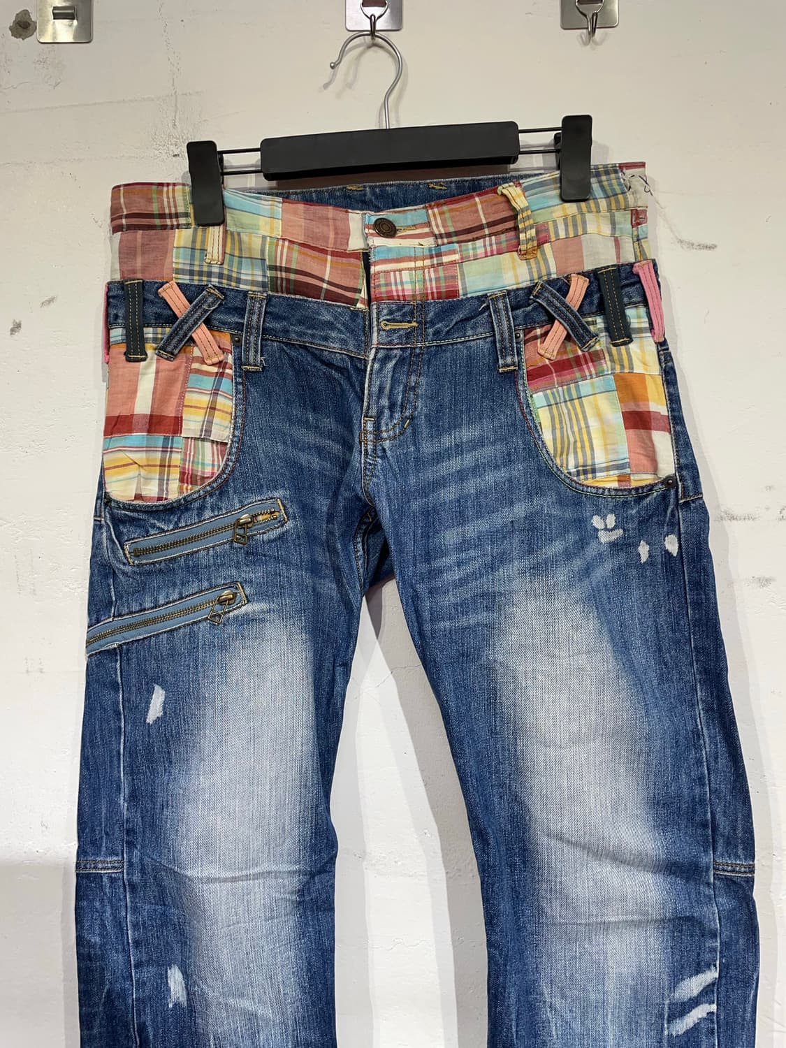 일본빈티지 더블 웨이스트 도킹 팬츠 청바지 힙합 새깅 팬츠 34 상품이미지7