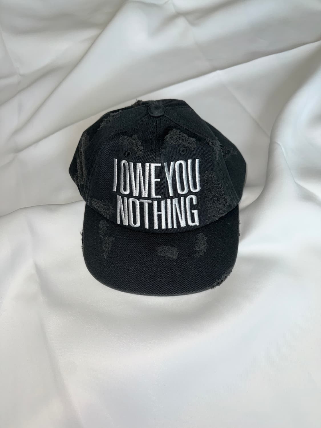 파르티멘토우먼) 레터링 데미지 워싱 볼캡 상품이미지2