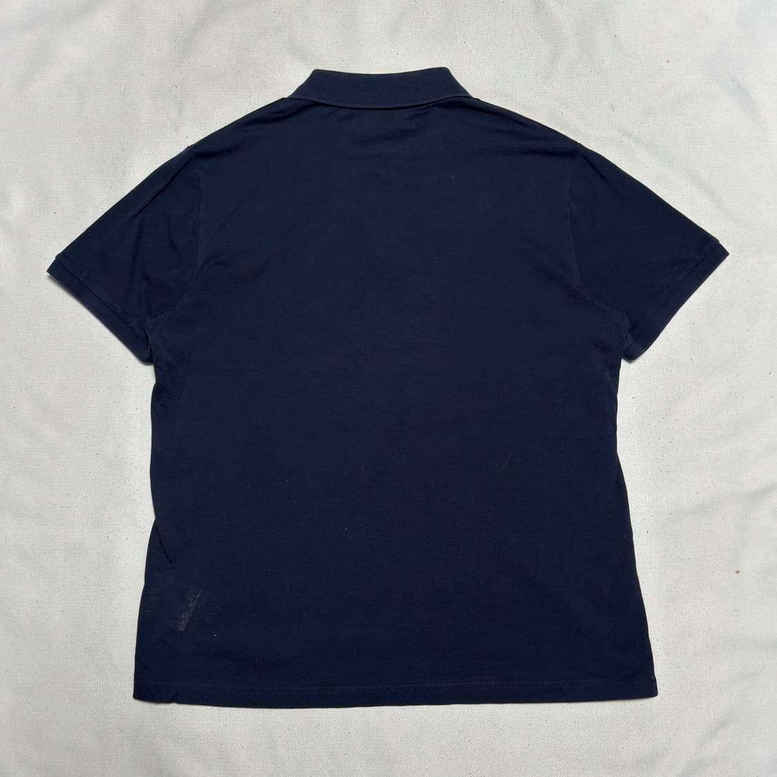 XL 몽클레어 삼색 로고 네이비 카라 반팔티 상품이미지3