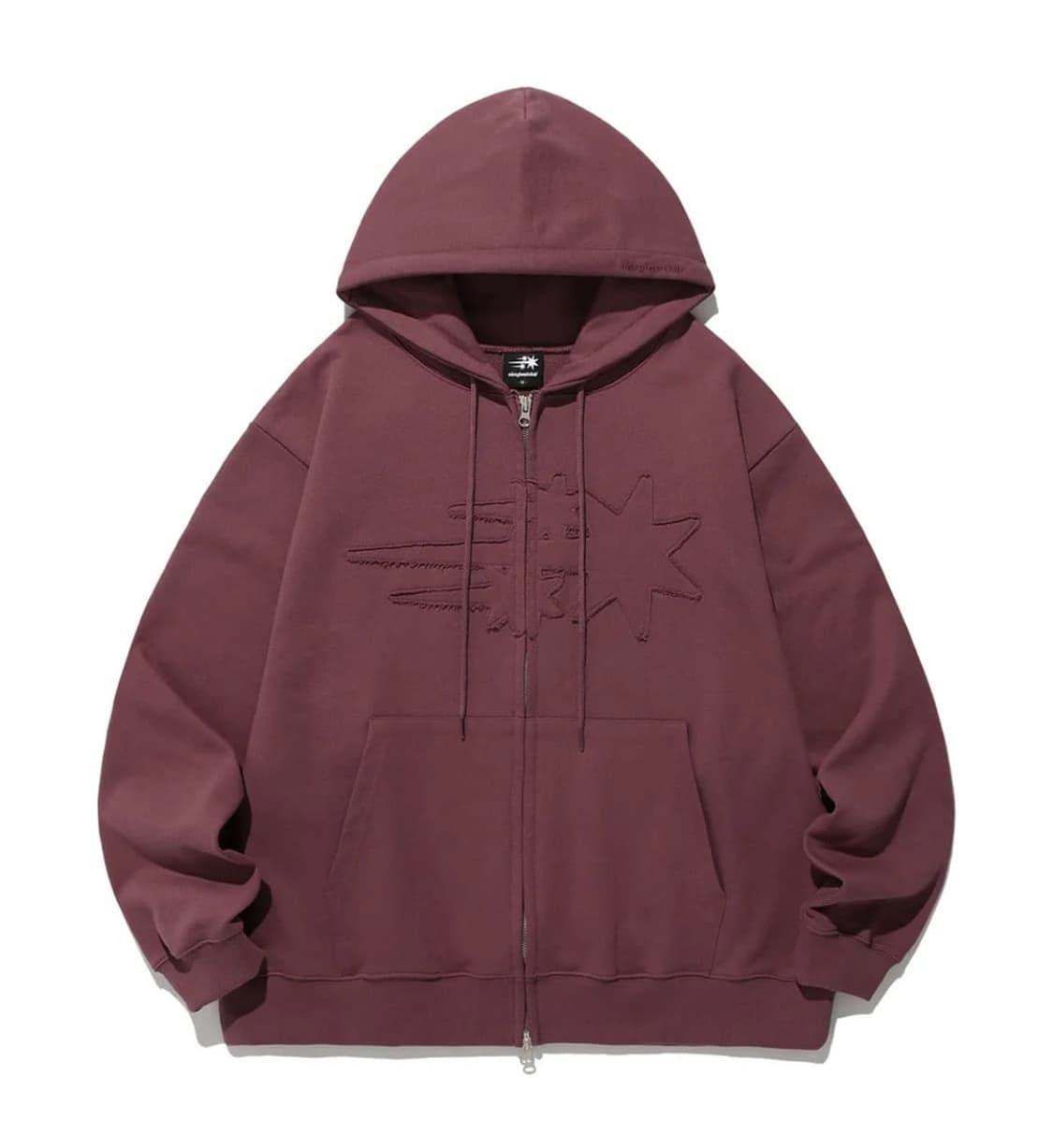 나이스고스트클럽 버건디 후드집업 L 상품이미지1