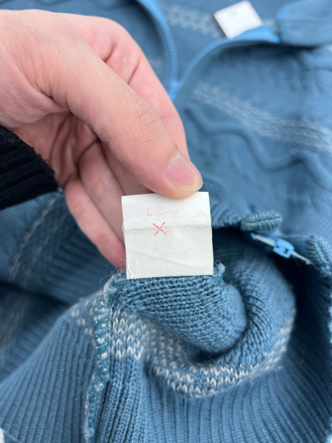 빈티지 후드 케이블 니트 집업 상품이미지4