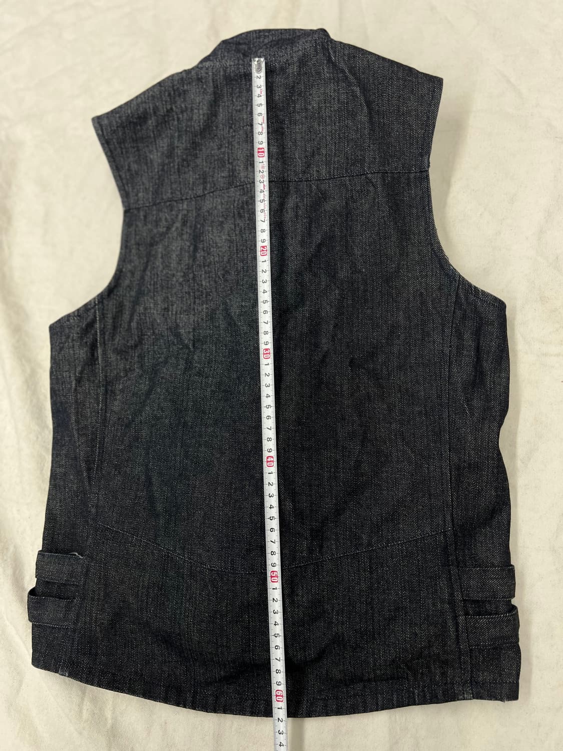 워싱 지퍼 조끼  상품이미지7