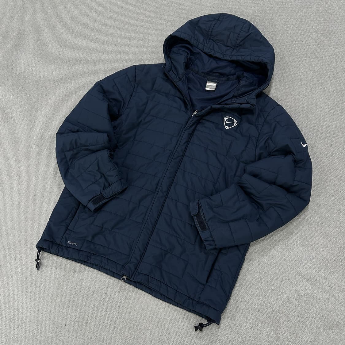 나이키 네이비 퀼팅 후드 패딩 점퍼 L 상품이미지1
