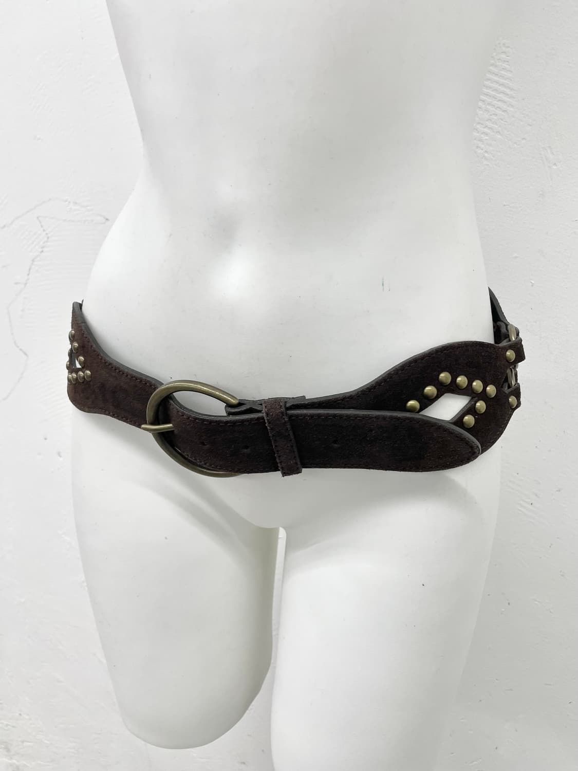 웨스턴 절개 스터드 펀칭 버클 벨트 상품이미지3