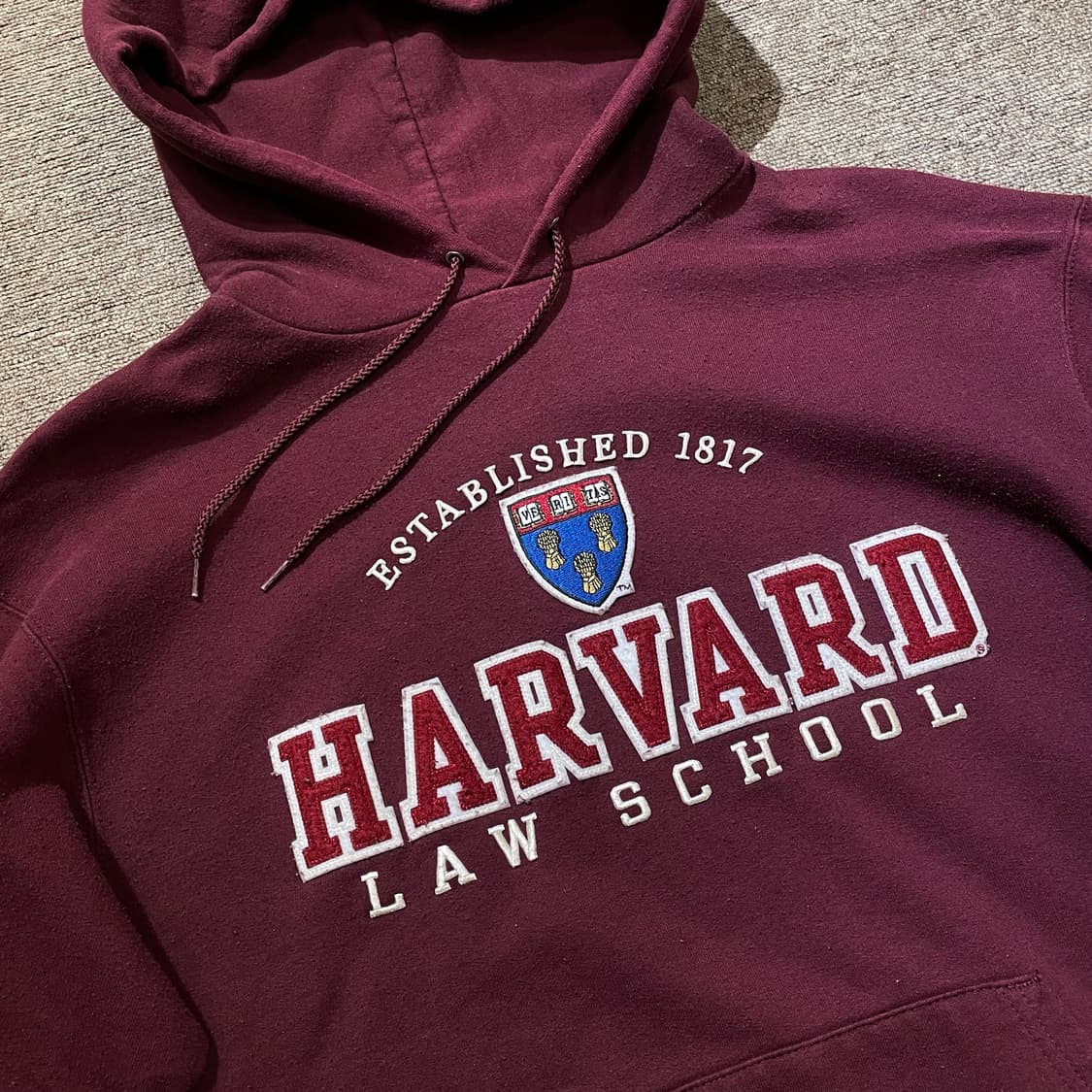 (M) Champion 챔피온 하버드 유니버시티 자수 패치 후드티 상품이미지5