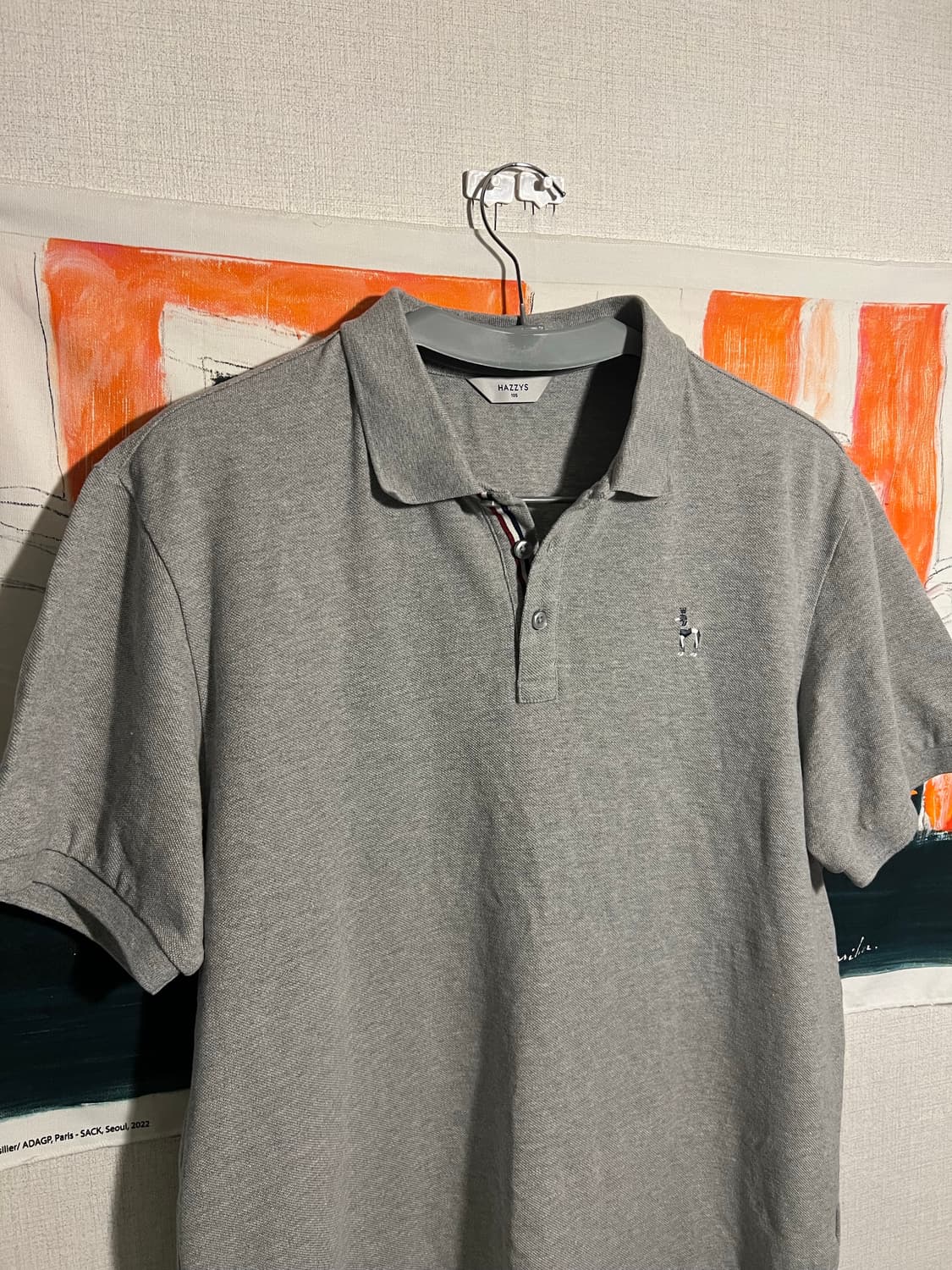 헤지스 그레이 반팔 카라티 (105) 상품이미지1