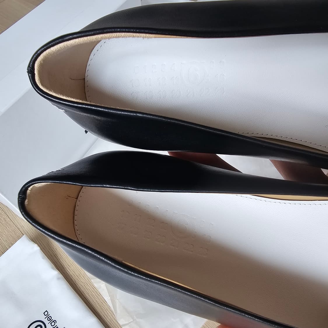 230 새제품 MM6 메종 마르지엘라 스티치 레더 발레 플랫 슈즈 구두 상품이미지5