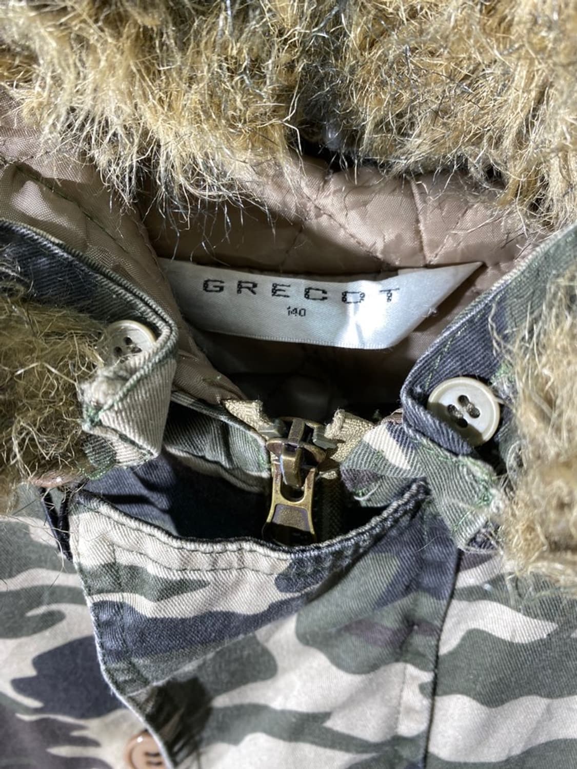 grecot 퍼 후드 카모 봄버 상품이미지3