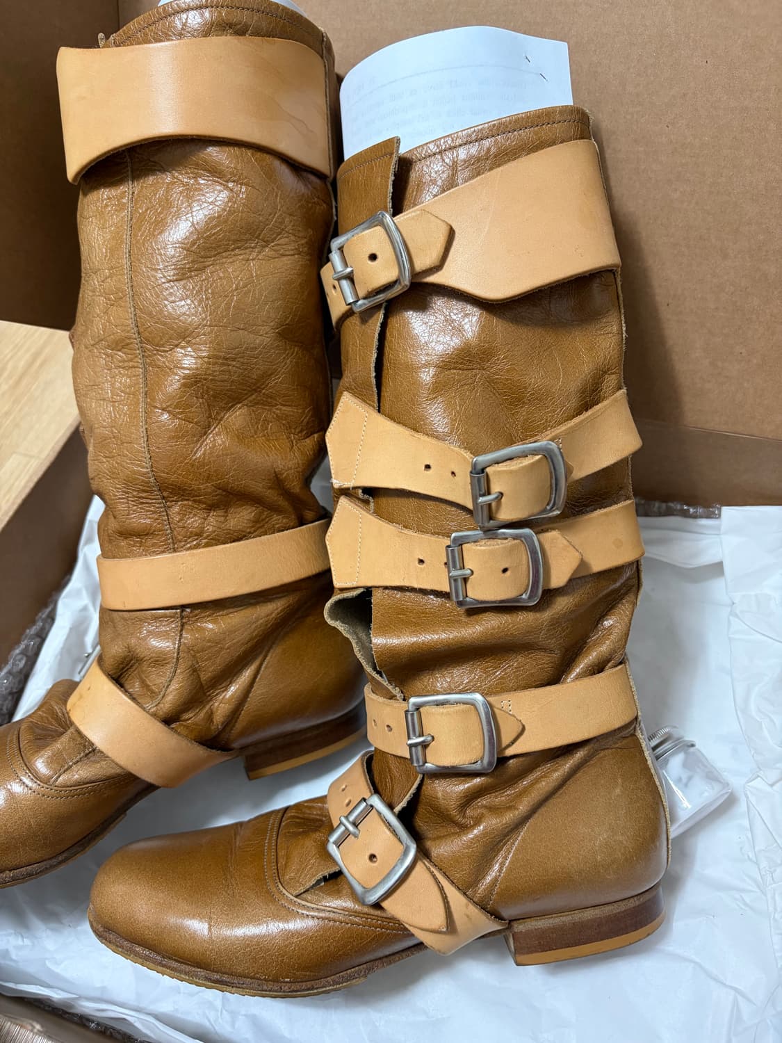 Vivienne westwood 브라운 레더 버클 부츠 상품이미지5