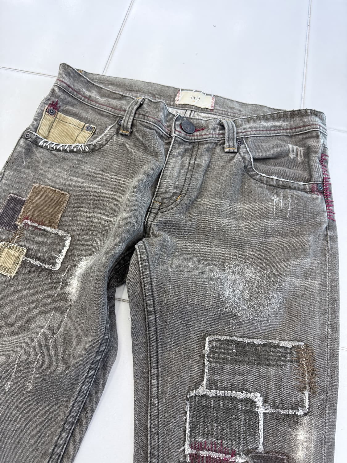 patchwork stitch jeans 상품이미지3