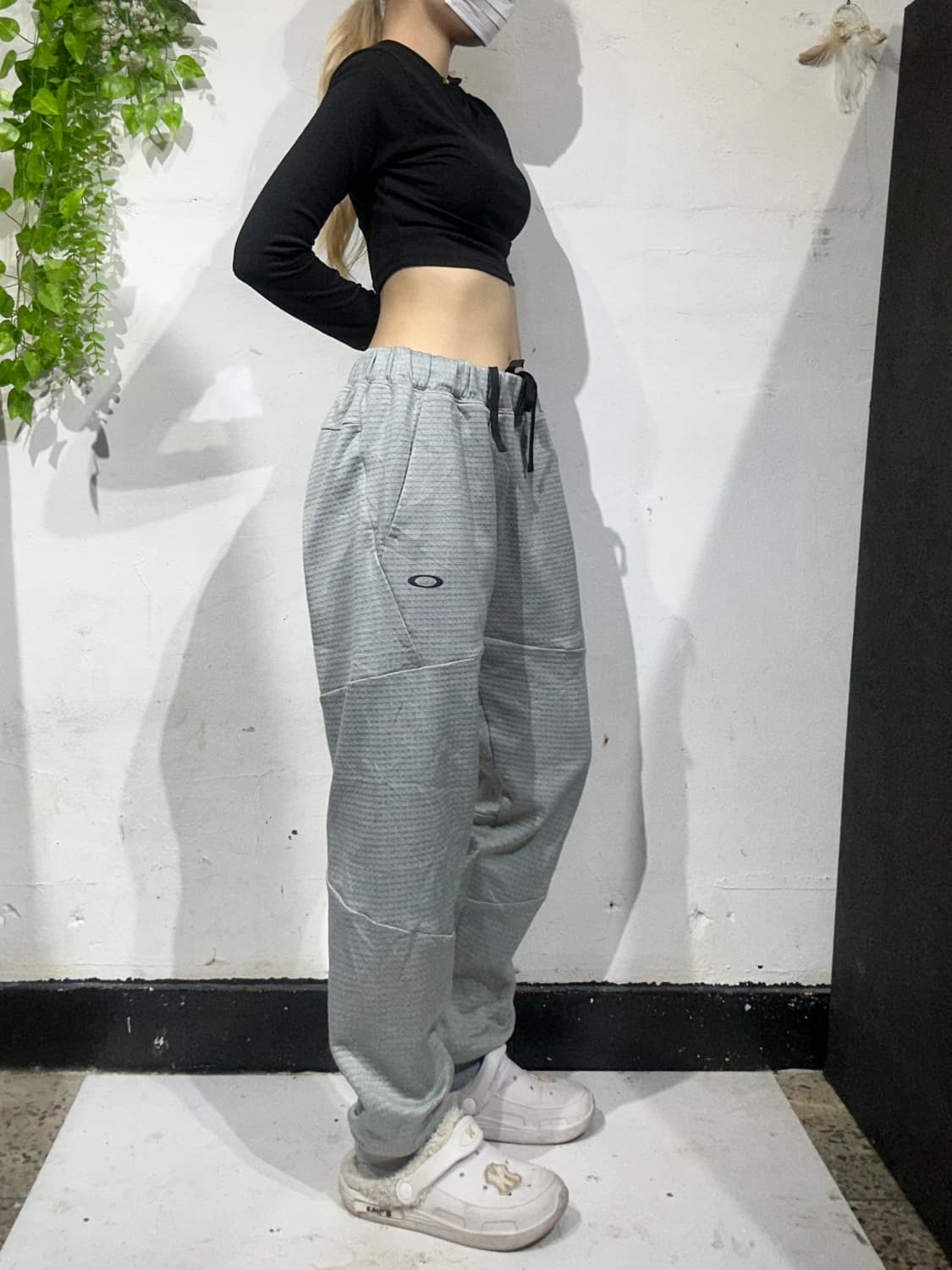 오클리 그레이 추리닝 바지 로고 조거 팬츠 L 상품이미지1