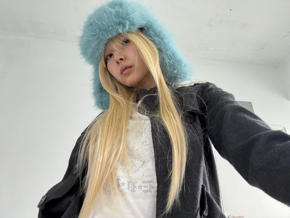 Jelly mint fur earflap beanie 상품이미지1