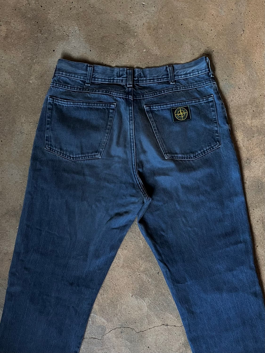 [48]90s 스톤아일랜드 아카이브 그린 엣지드 패치 데님 상품이미지2