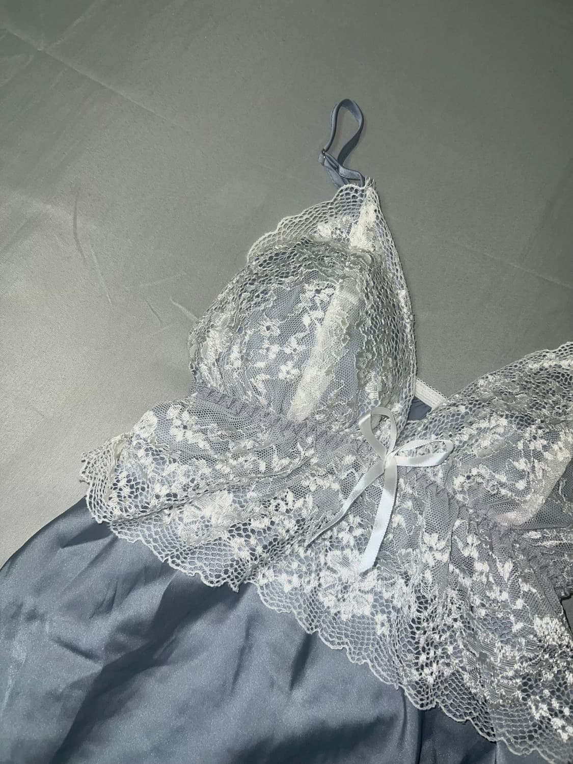 ✨vintage light gray lace sleeveless 캡내장 상품이미지3