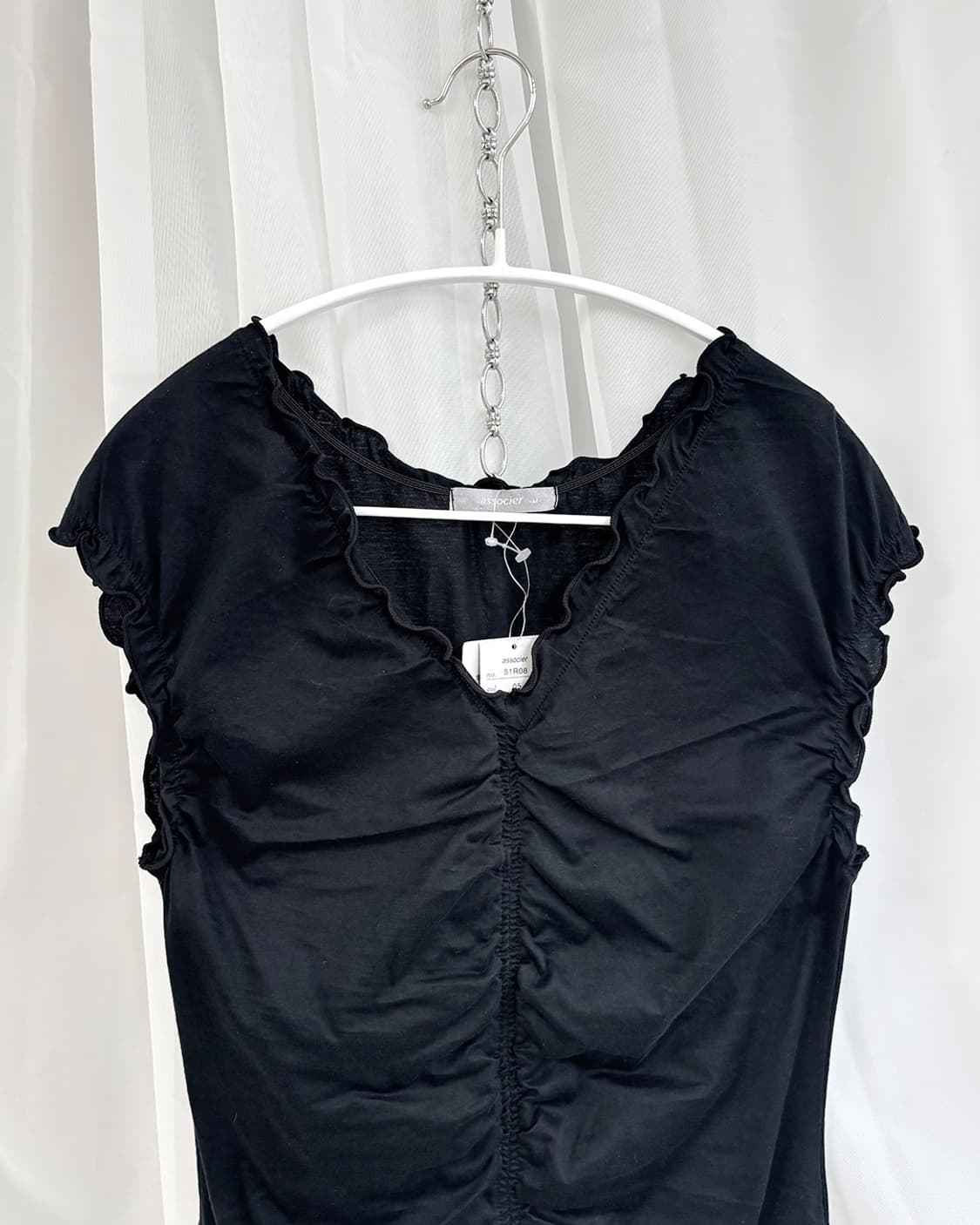 associer debois shirring slim top 상품이미지6