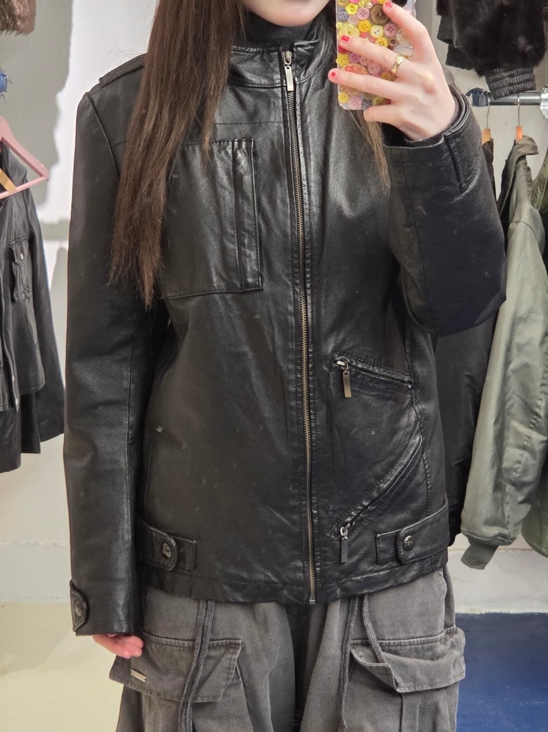 G star RAW 지스타 로우 레더 자켓 상품이미지2