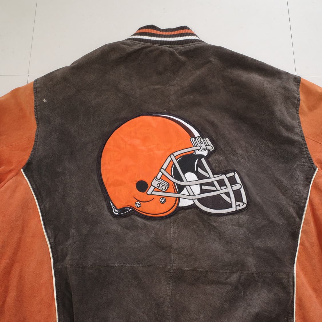 NFL 브라운스 G-III 리얼레더 바시티 자켓 XL 상품이미지8