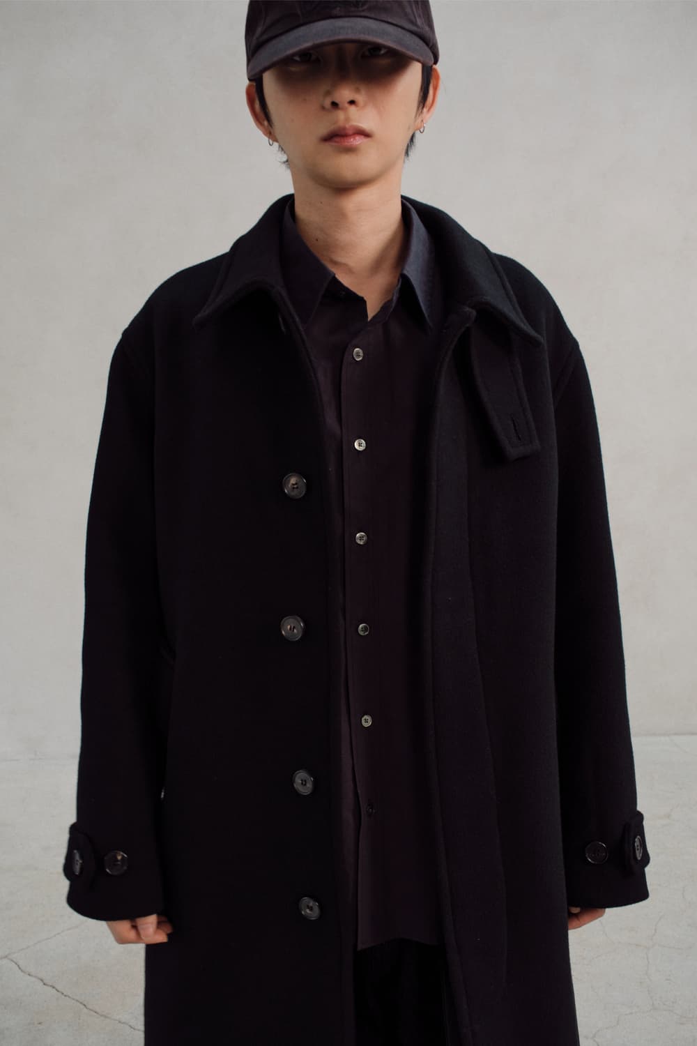 [1size]다이브인 캐시미어 램스 울 맥코트 블랙 상품이미지3