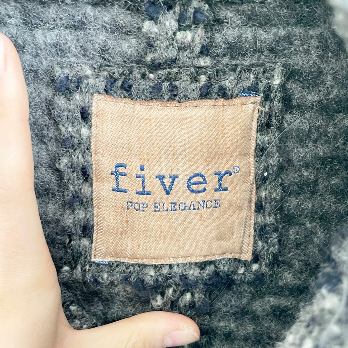 F2 Fiver 피버 시리즈 울 니트 트위드 자켓 M사이즈 상품이미지4