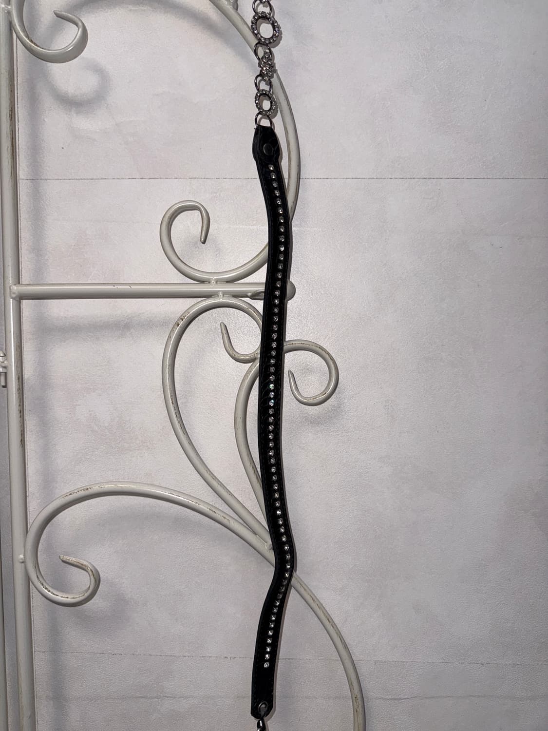 Black flower ring cubic chain belt 상품이미지7